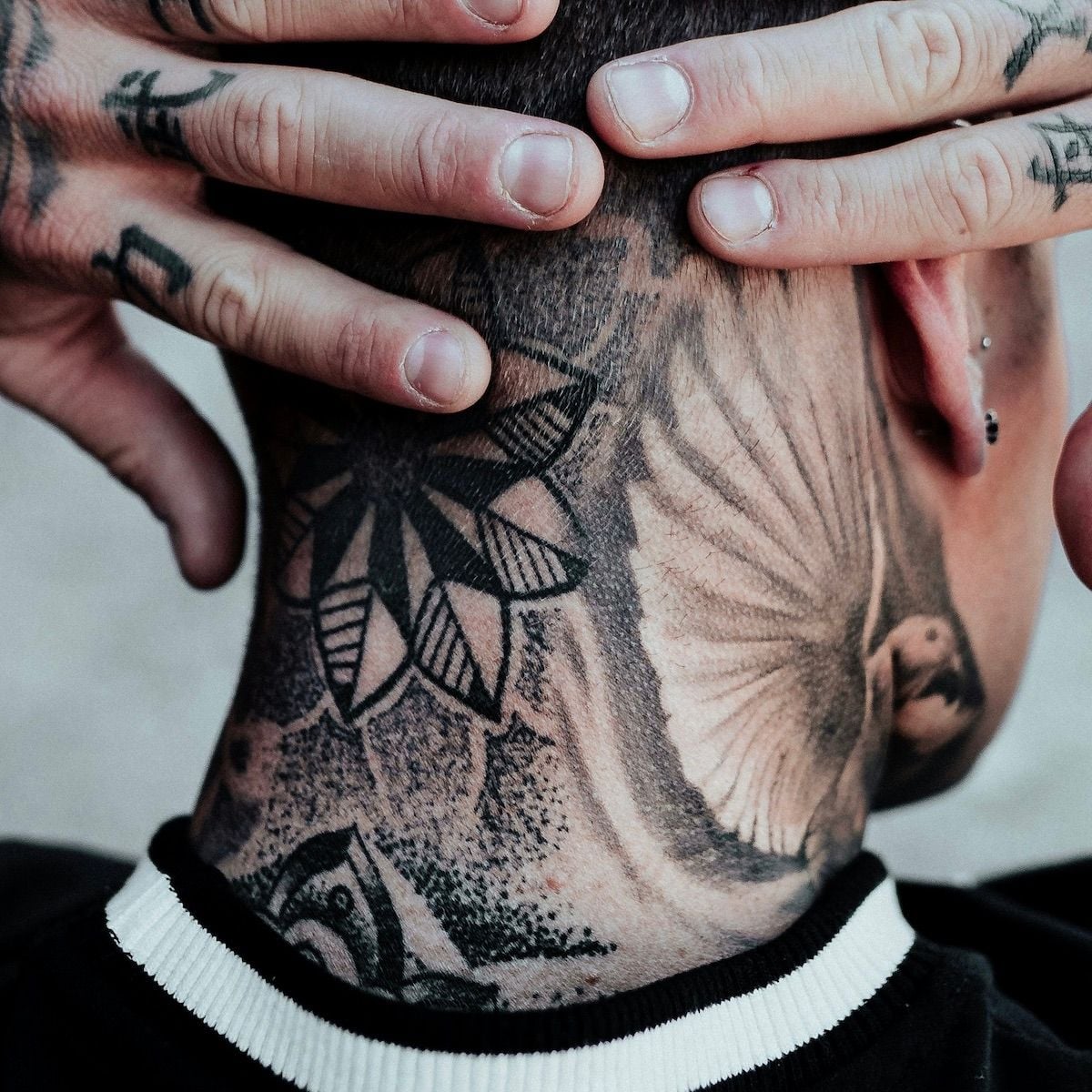 Neck tattoo 1
