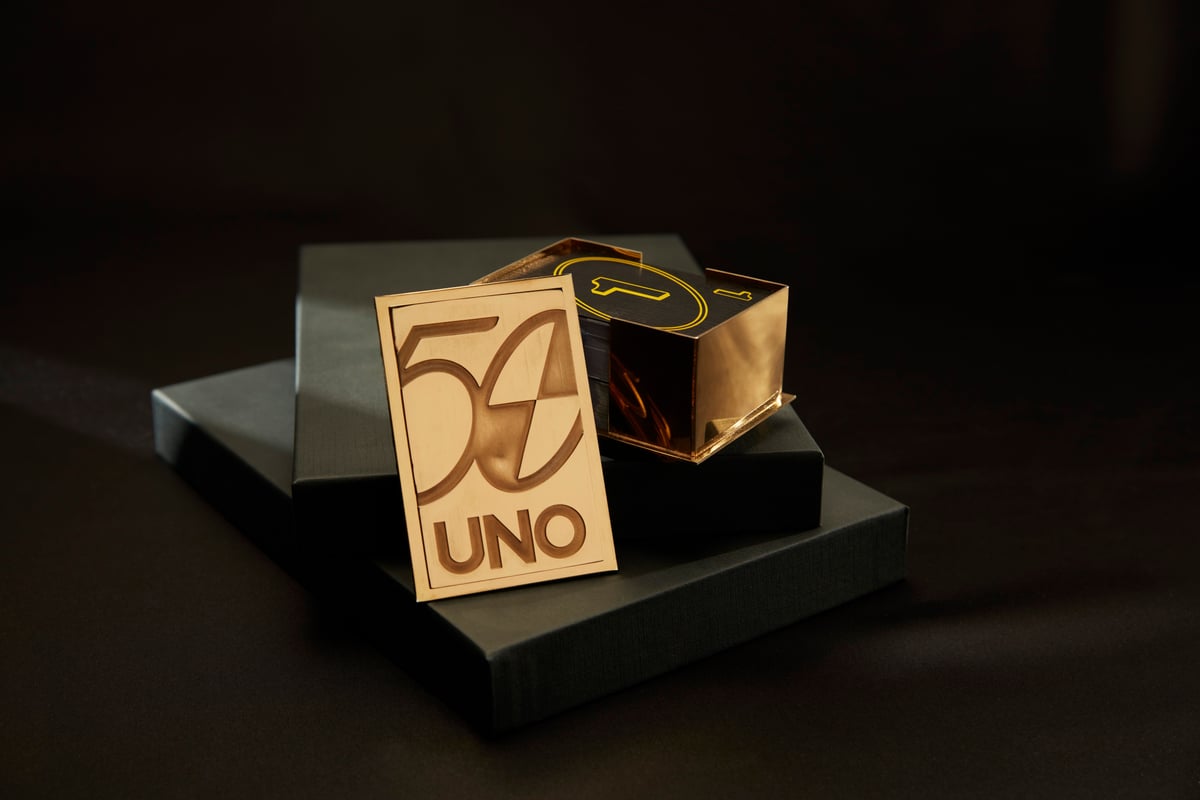 UNO Gold Playing Card Holder