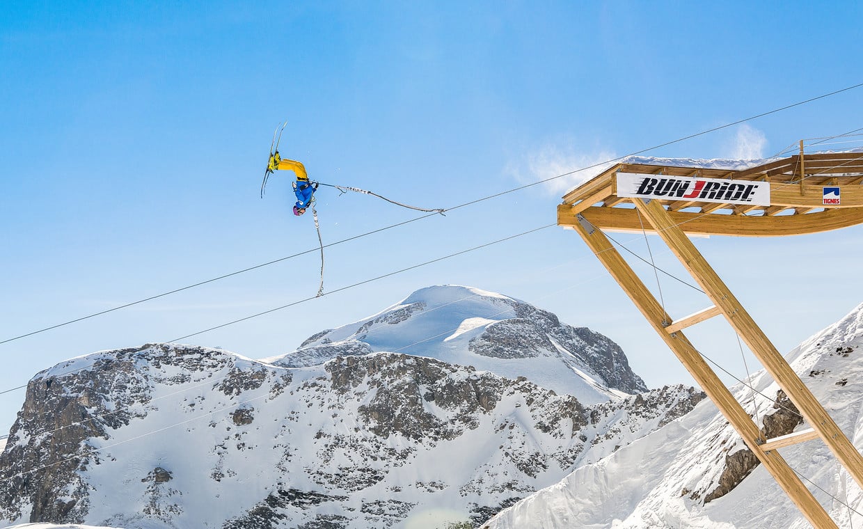 Bungee Ski Off This 40m Cliff In Tignes This Winter