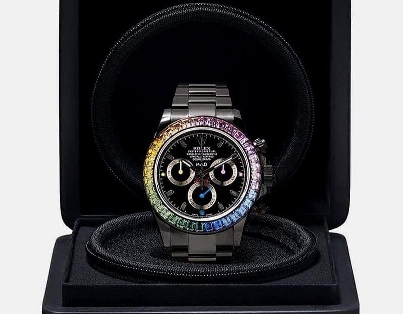 Rolex Daytona Cops Striking Sapphire Rainbow Update Courtesy