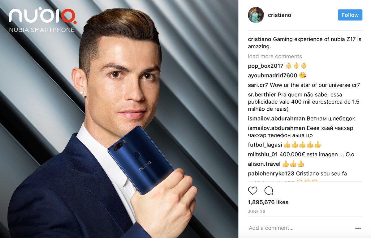 What The World’s Richest Athletes Earn On Instagram In 2019