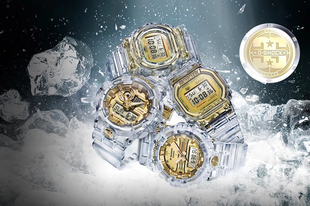 Casio G Shock Releases Transparent Glacier Gold Collection