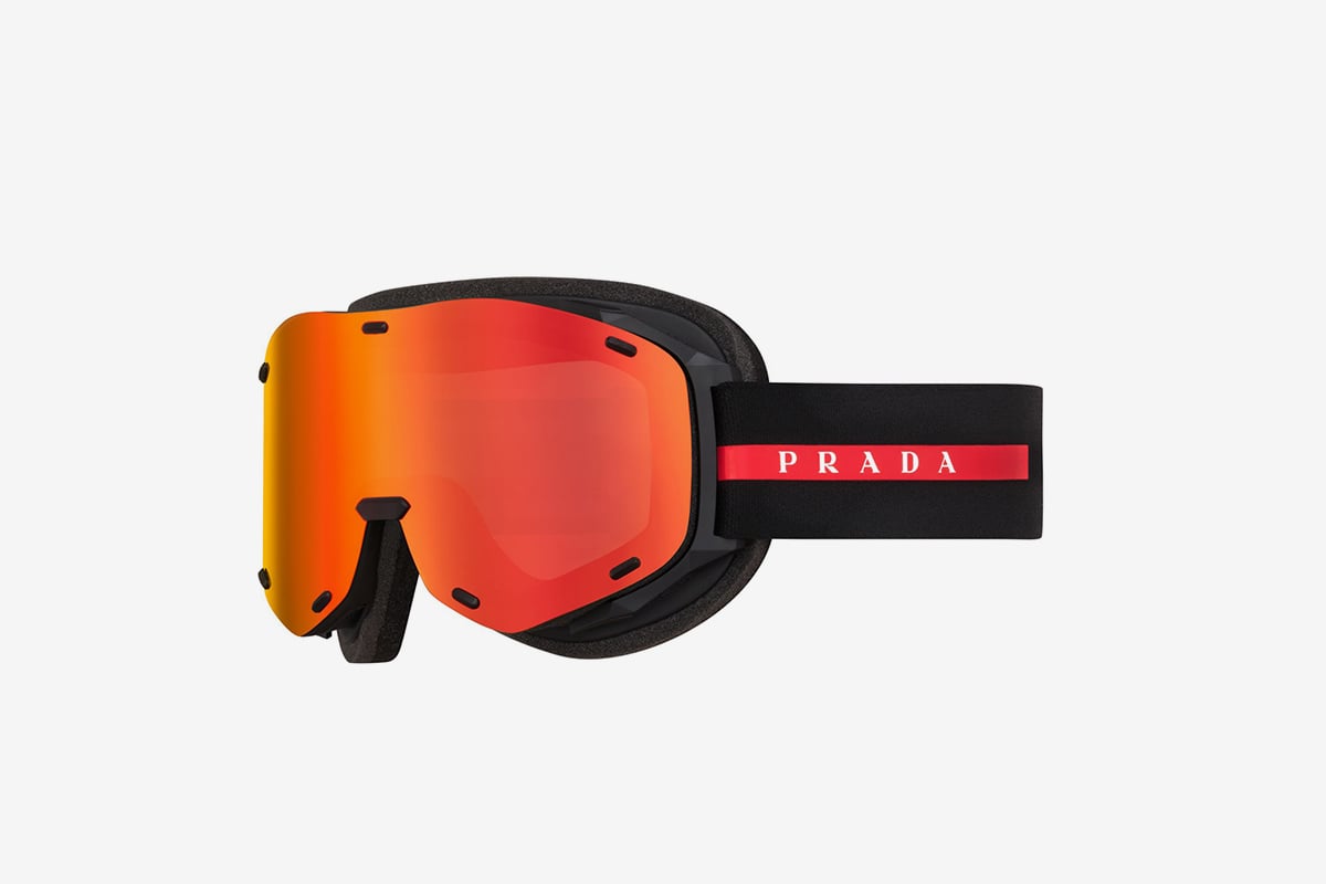 Prada Linea Rossa x Oakley Red & Black Ski Goggles