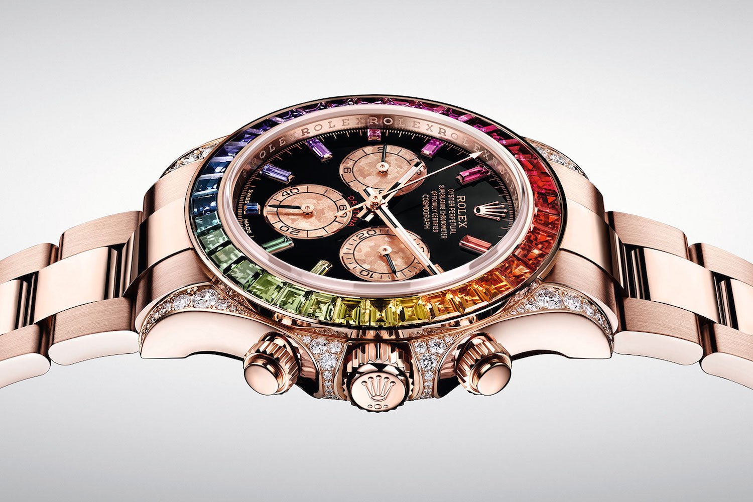 Rolex’s “Rainbow” Daytona Returns In A Striking Everose Gold