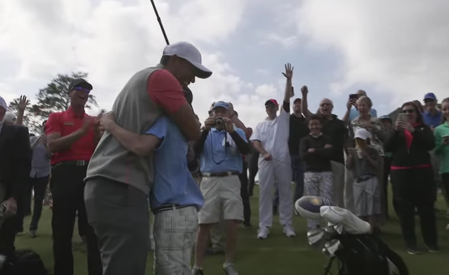 Tiger Woods Opens A New Golf Course For Kids, Inaugural Shot Is A Hole-In-One