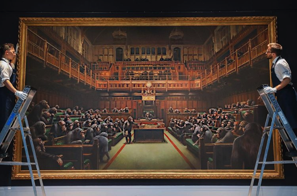 Banksy’s ‘Devolved Parliament’ Sells For A Whopping $18 Million