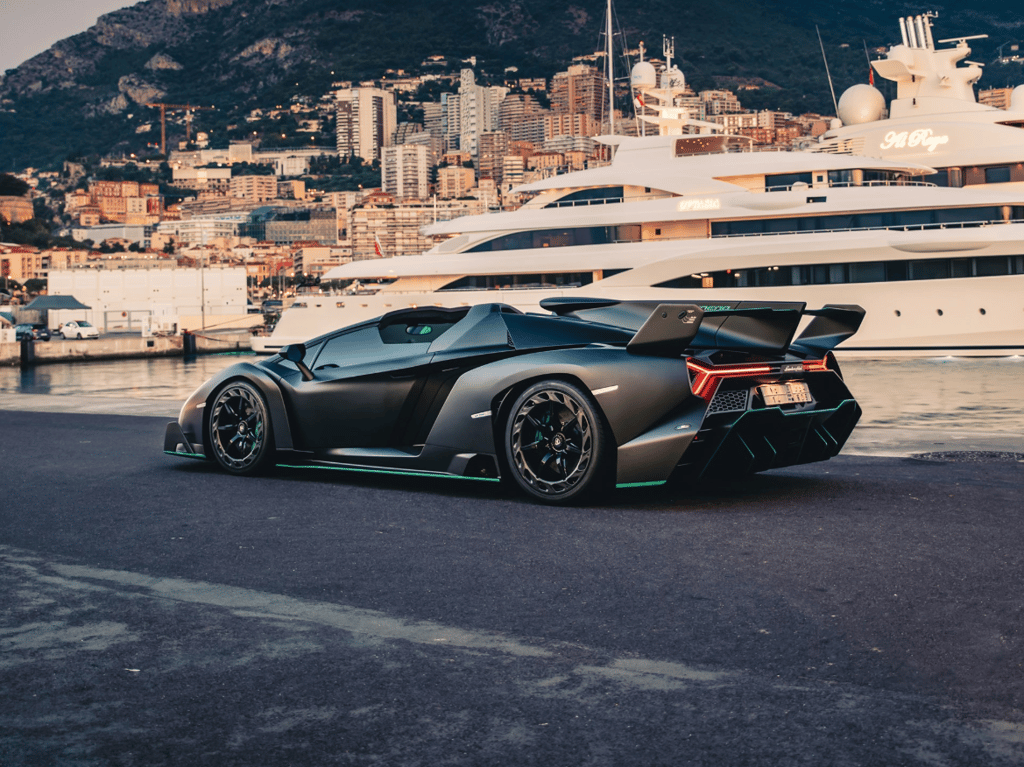 A car parked on a city street