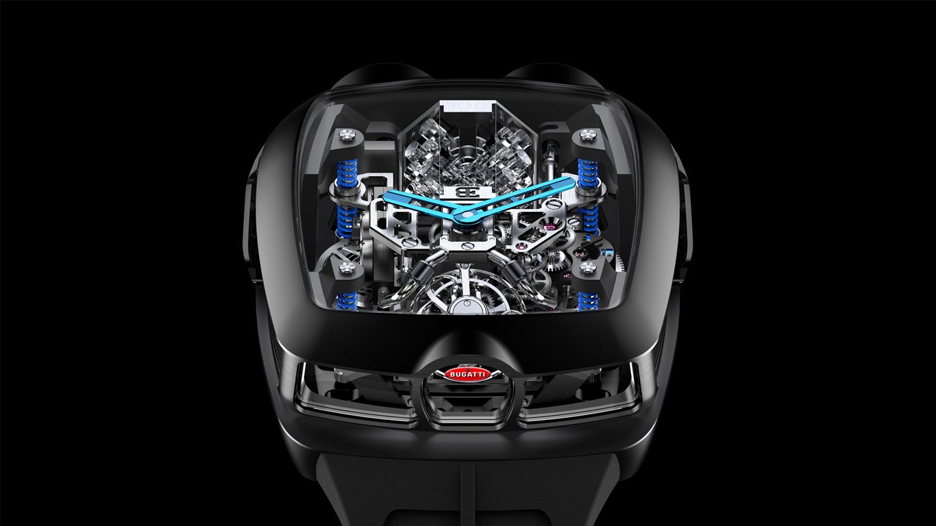 The Jacob & Co Bugatti Chiron Tourbillon With A 16-Cylinder Engine