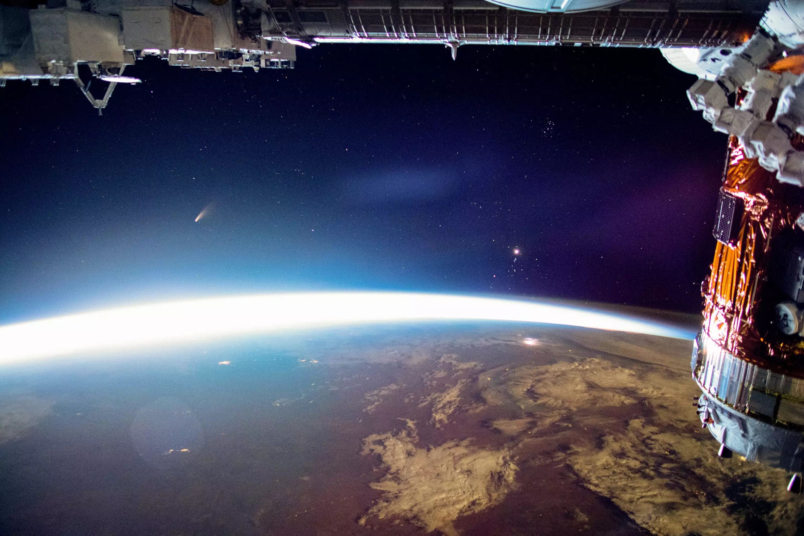 WATCH: An Astronaut’s View Of Comet Neowise Rising Above Earth In 4K