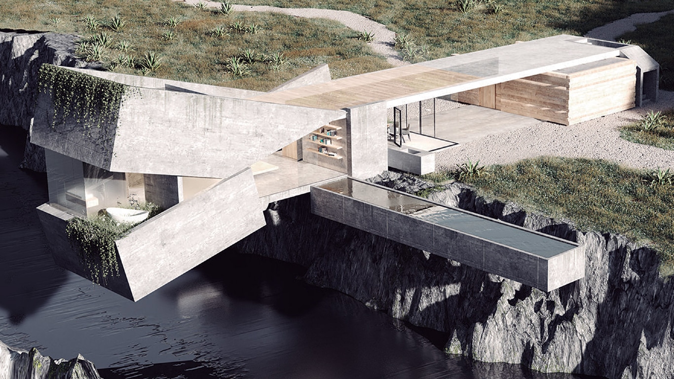 WTBA House: The Bachelor Pad Which Hangs Over A Cliff