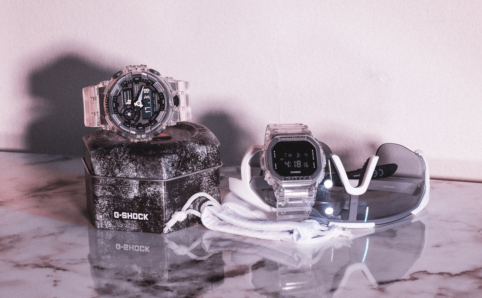 G shock clear skeleton hot sale