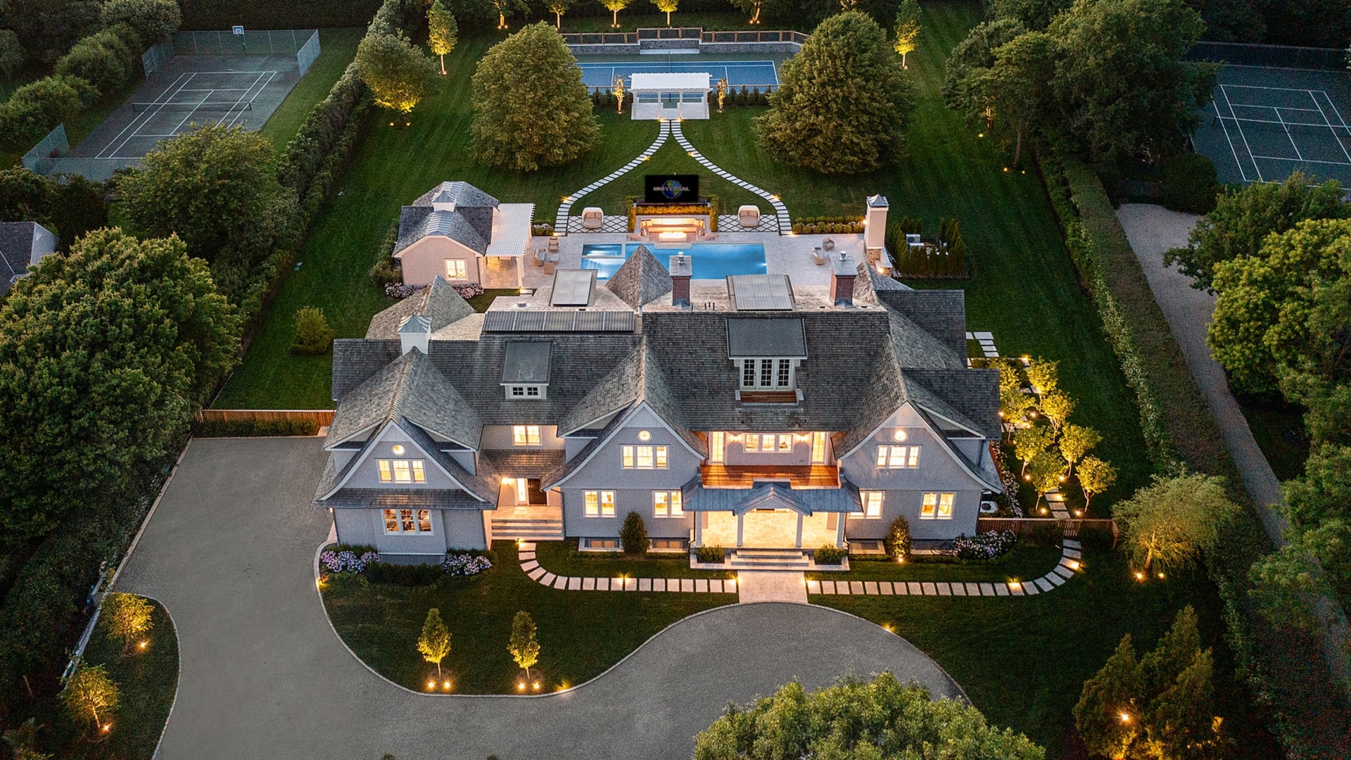 The $47 Million Hamptons Mansion Featuring A Million-Dollar TV