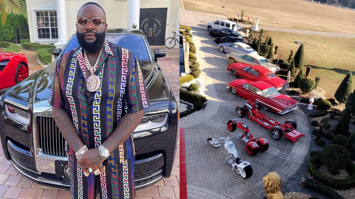 Rick Ross Shows Off His Camouflage Tank With Louis Vuitton Leather Seats