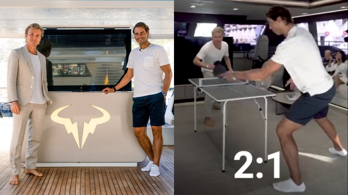WATCH: Nadal Schools F1 Legend Nico Rosberg In Ping Pong Aboard His Sunreef Yacht