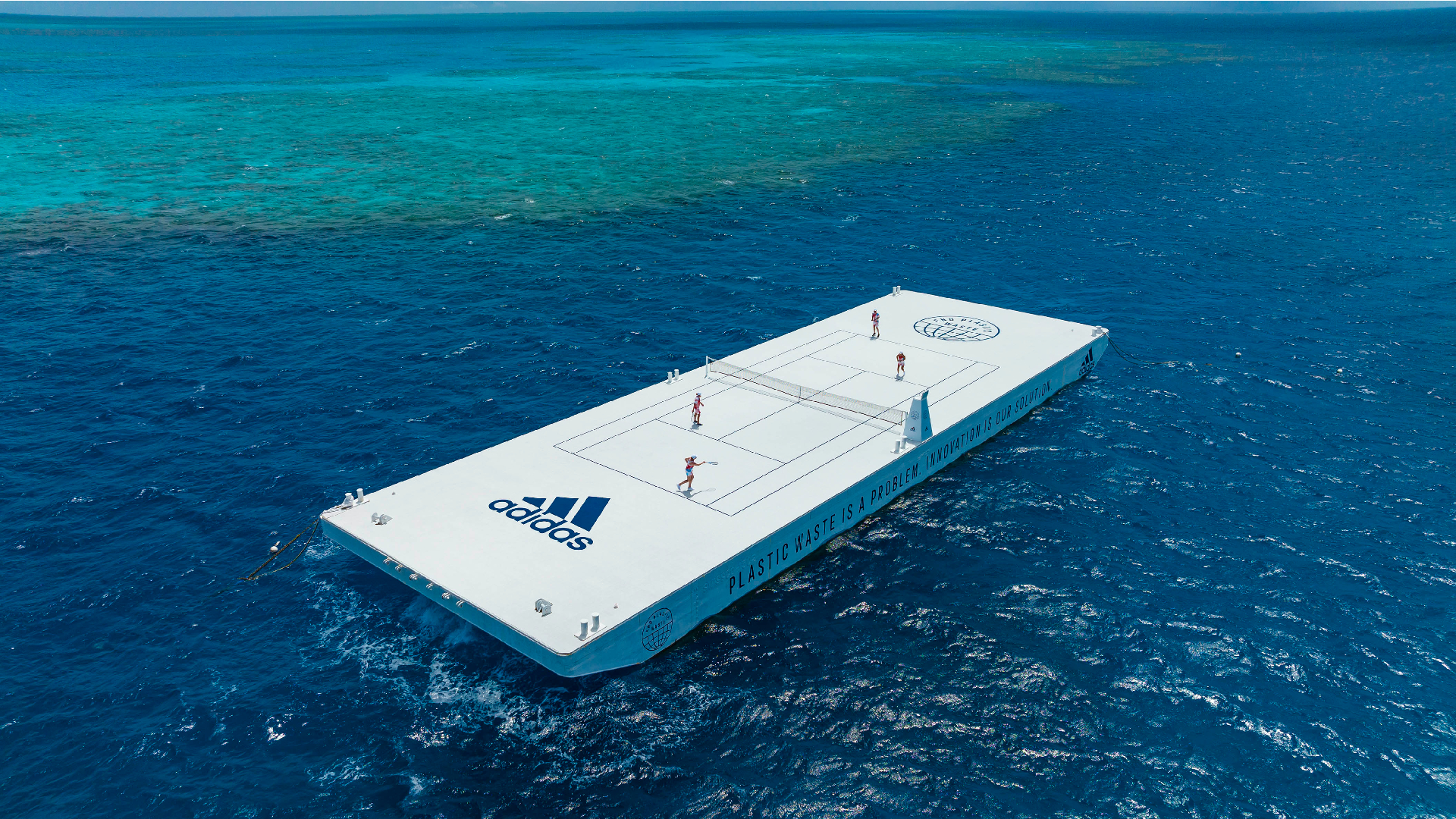 Adidas floating store