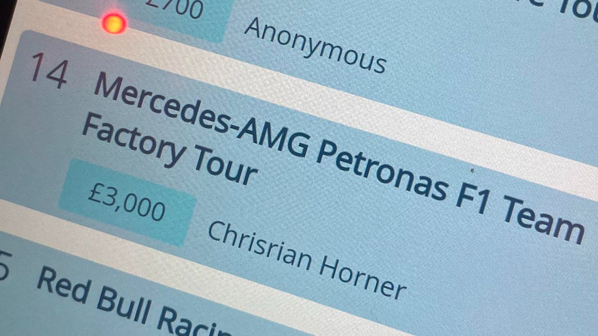 Christian Horner Wins Mercedes F1 Factory Tour In Charity Auction