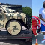 Rick Ross Shows Off His Camouflage Tank With Louis Vuitton Leather Seats
