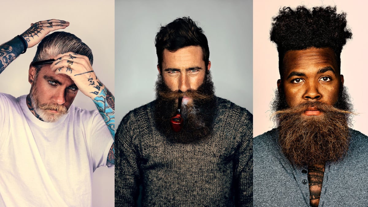 Men's facial deals hair styles