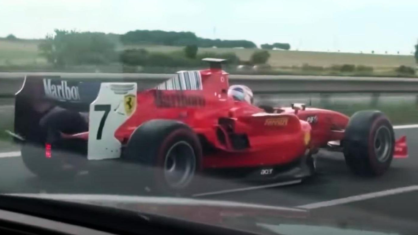 Some Absolute Hero Sent It On The Highway With A “Formula 1” Car