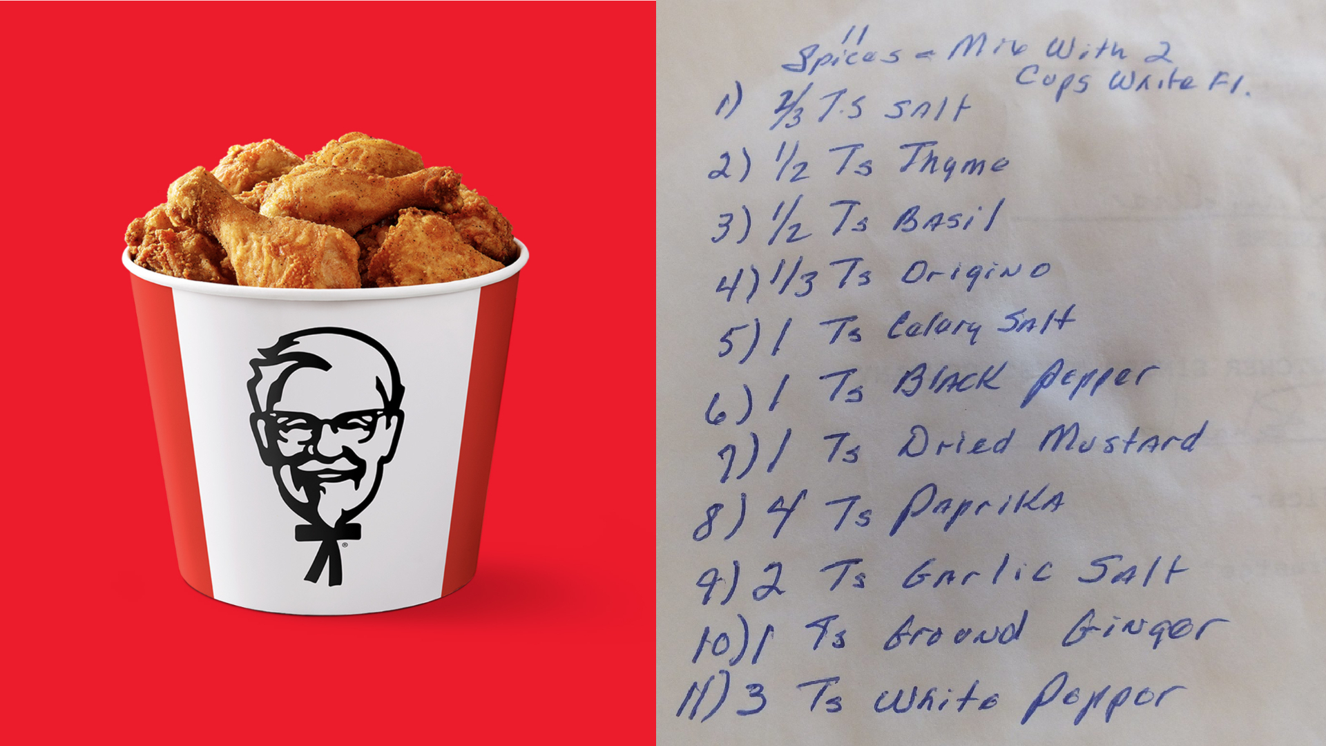 The Top Secret KFC Recipe For Fried Chicken Was Once Leaked