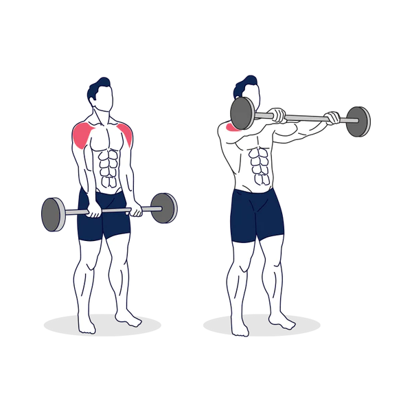 Shoulder workout with online bar