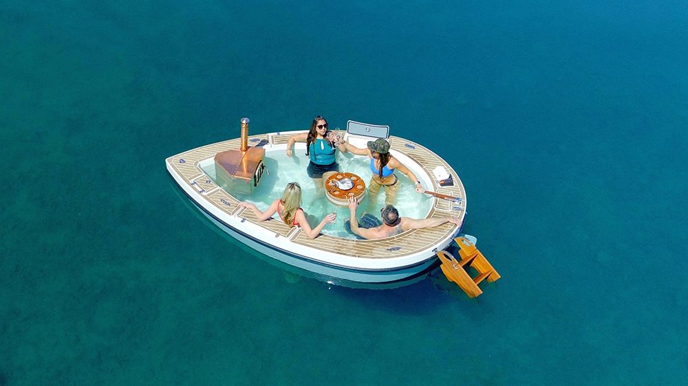 Spacruzzi Is The Intriguing Love Child Of An Electric Dayboat & A Floating Hot Tub