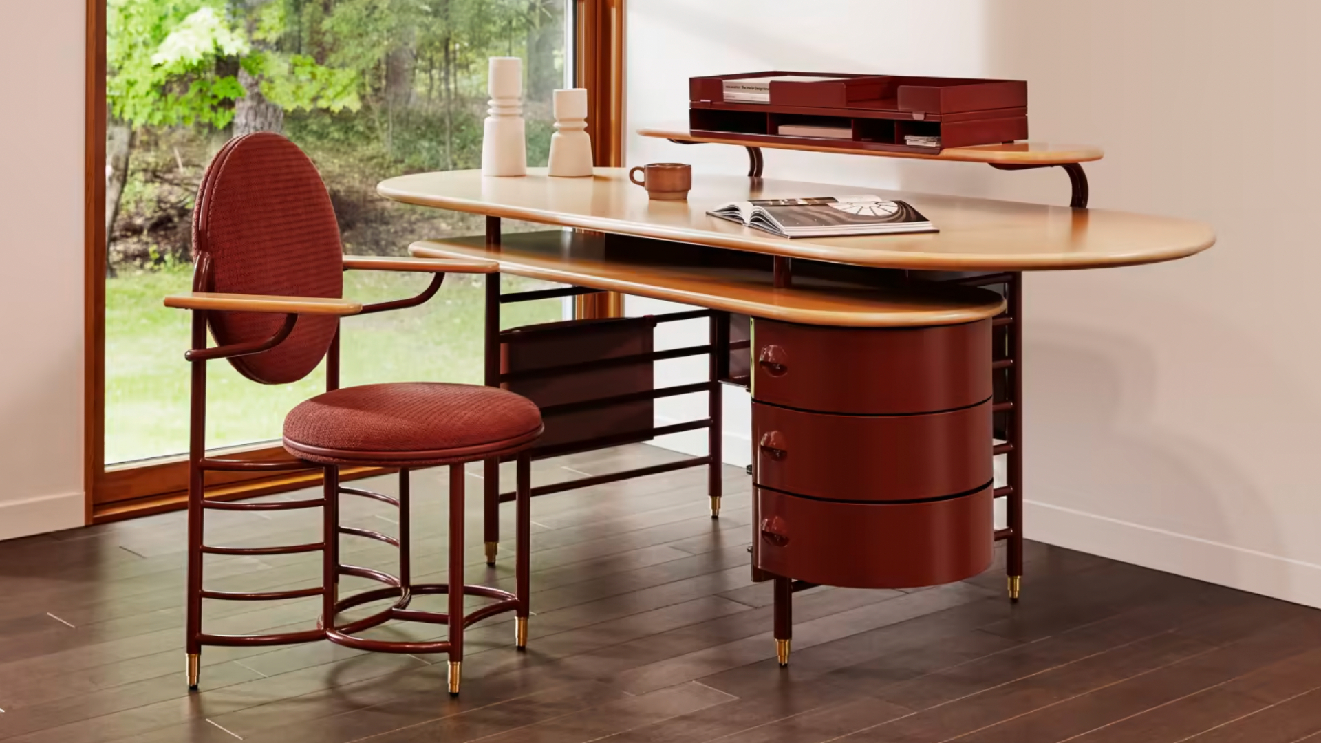 Level-Up Your WFH Set-Up With A Frank Lloyd Wright Office Desk