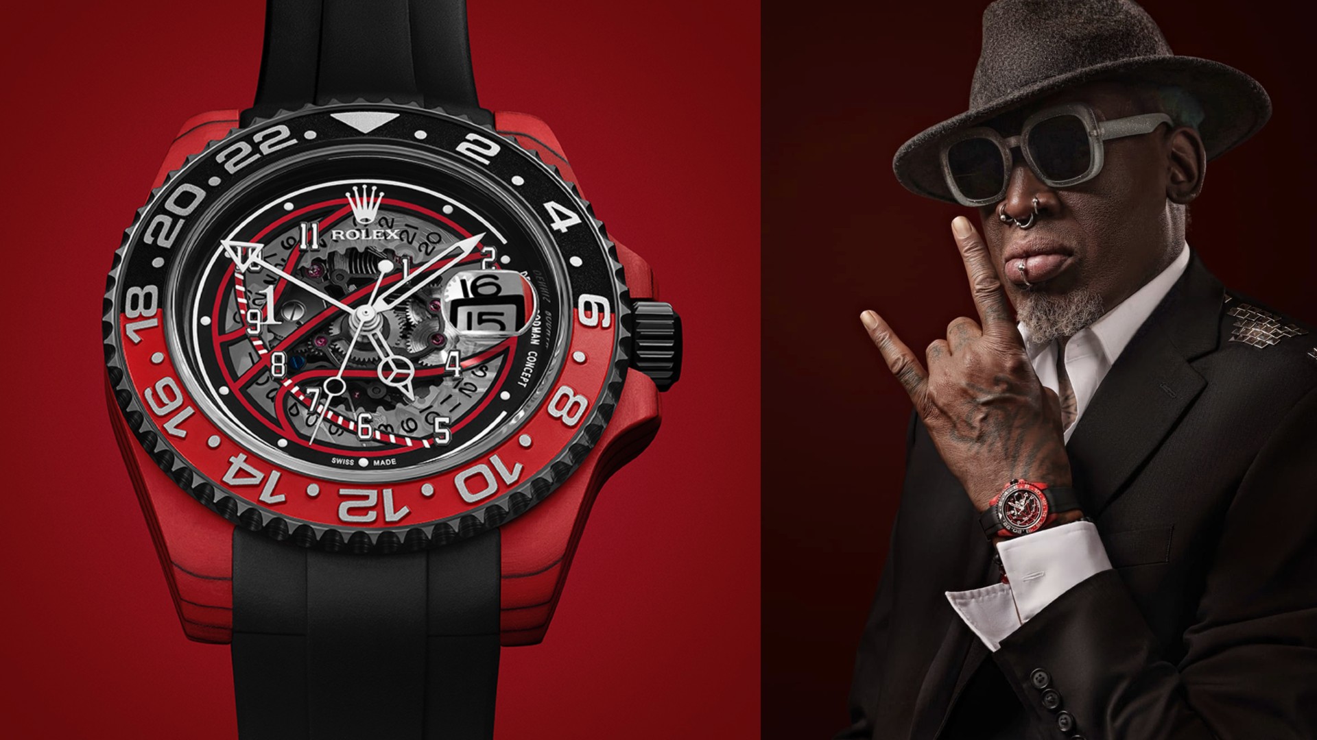 Dennis Rodman’s Custom Rolex GMT-Master II Is A Red Rocket For The Wrist