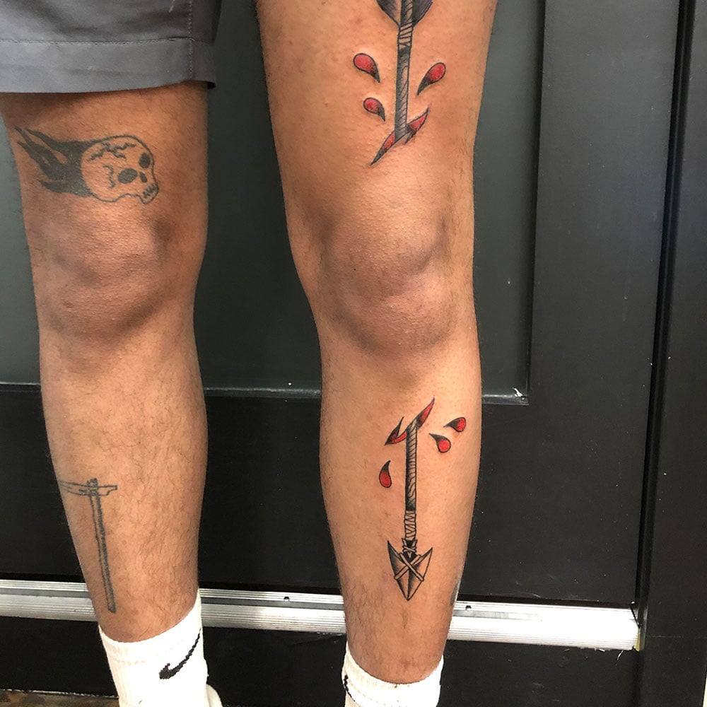 tribal tattoos for men on leg