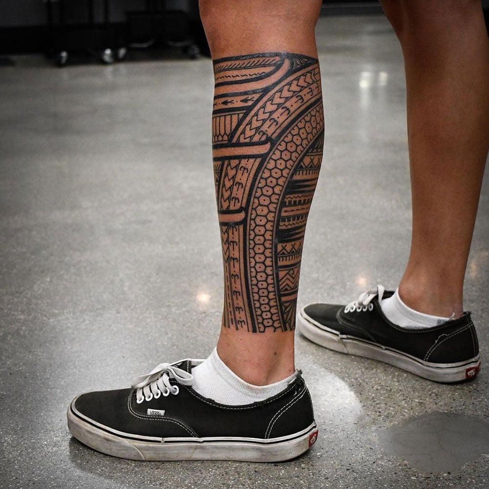 Calf Half Leg Sleeve Tattoo -  Australia