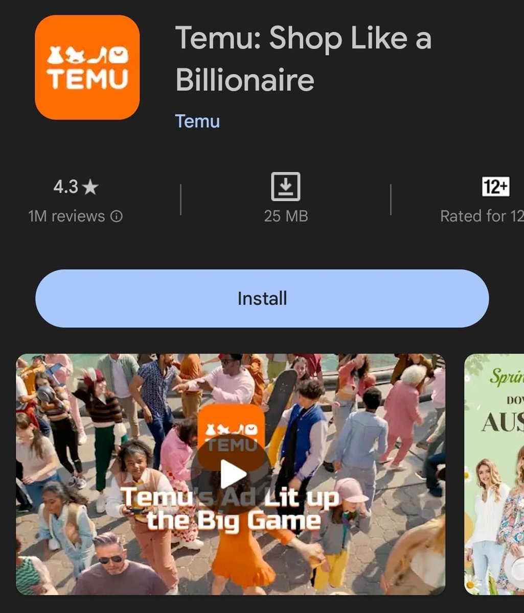 Temu: Shop Like a Billionaire::Appstore for Android