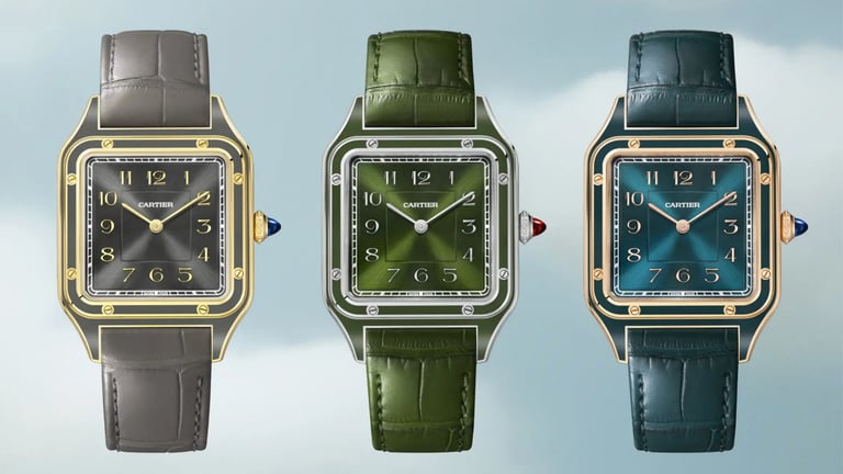 A Trio Of Tasty Lacquer Models Turn Cartier’s Original Wristwatch Into 2024’s It-Watch