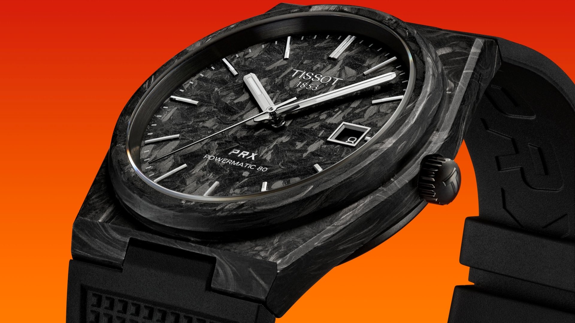 Tissot Gives Its 40mm PRX The WayneTech Upgrade — Now In Forged Carbon