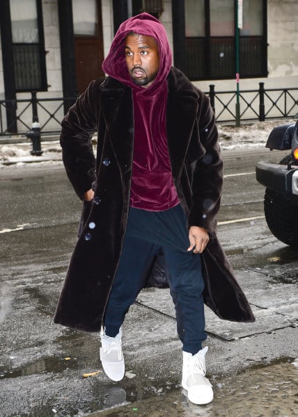 Kanye west shop velvet hoodie