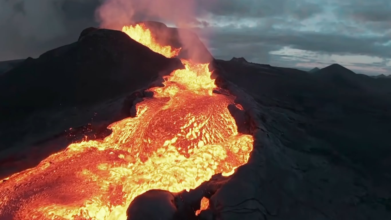 WATCH Drone Crashes Into Erupting Icelandic Volcano  