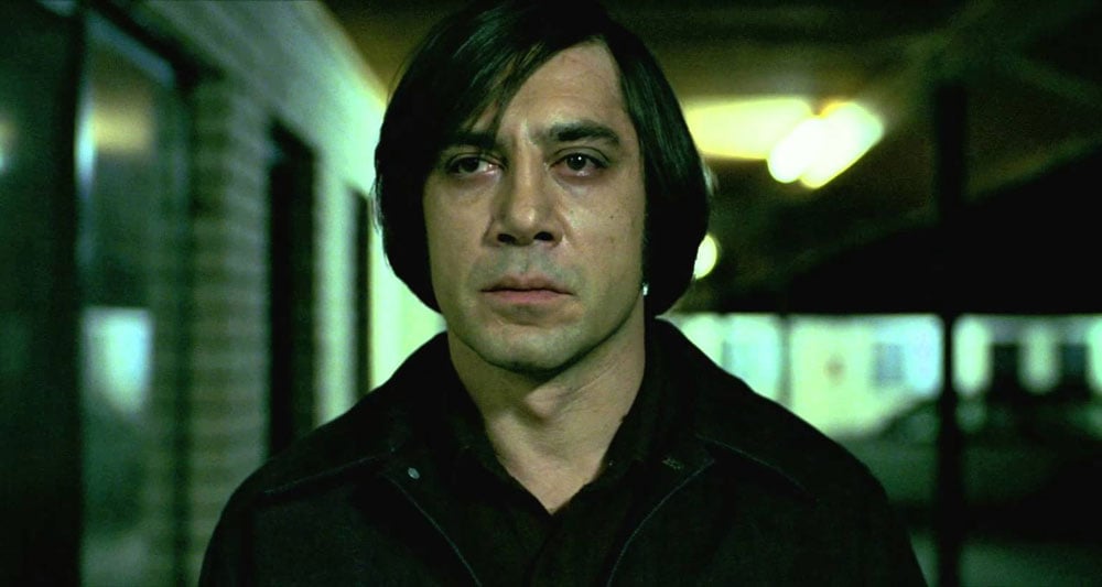 No Country For Old Men stars Javier Bardem is a chilling villain.
