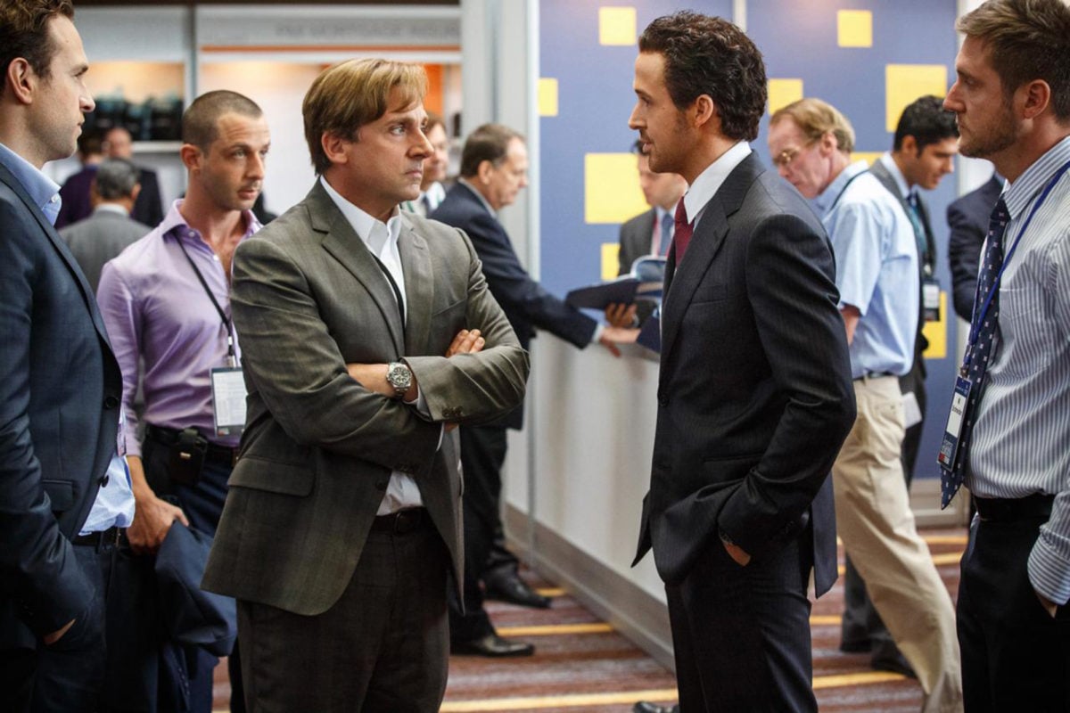 The Big Short is a compelling film starring Christian Bale and Brad Pitt.