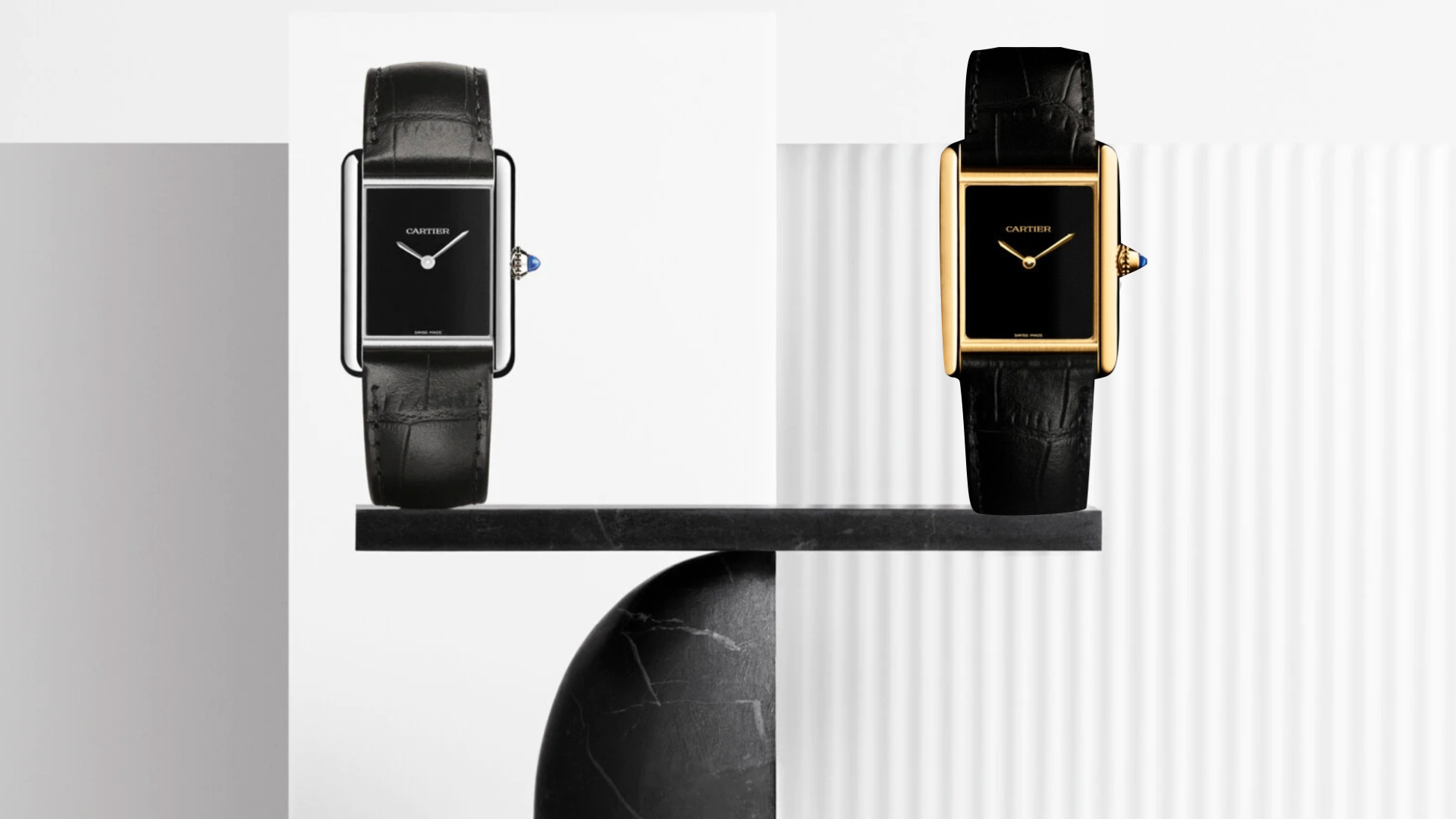 The Black Dial, Yellow Gold Cartier Tank Is A Must See