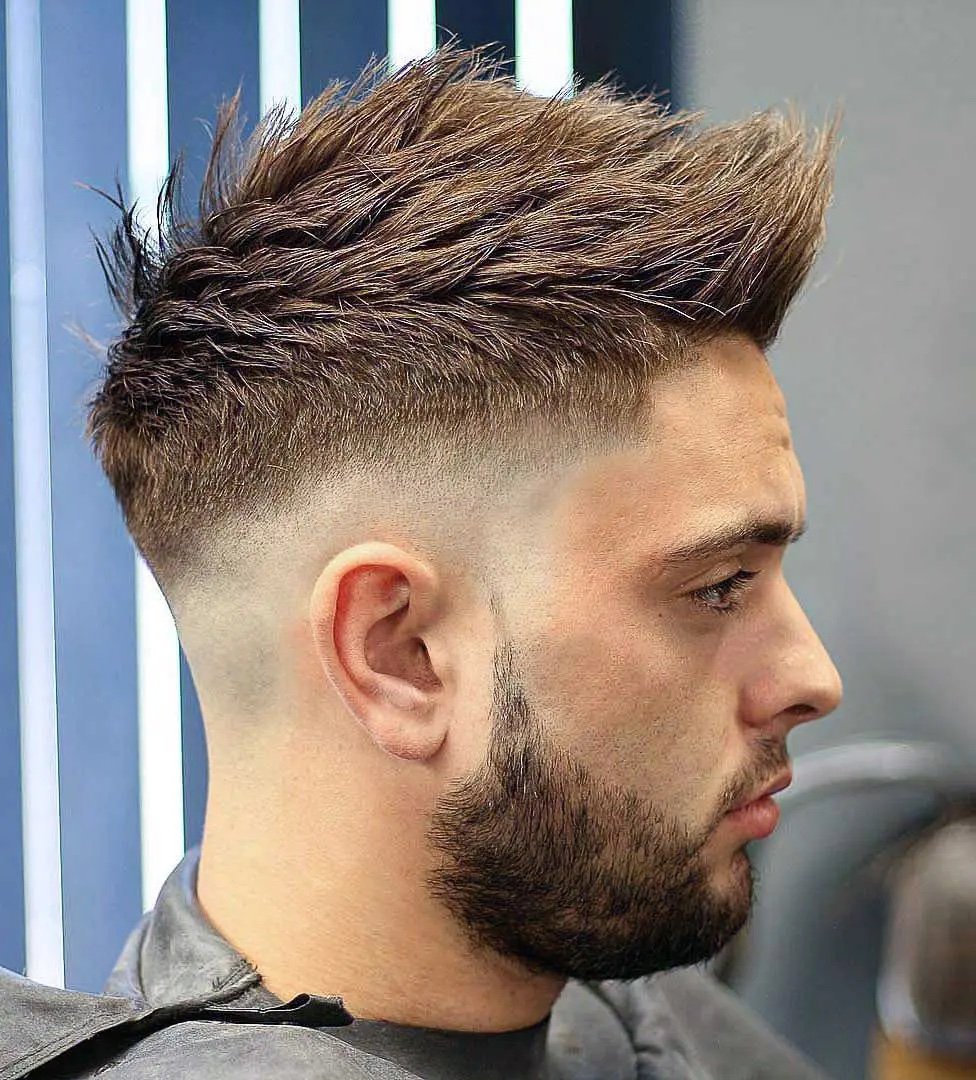 Faux Hawk With Fringe Cut And Fade